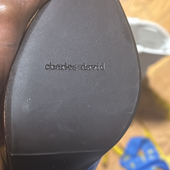 Charles David Brown Crocodile Knee Boots with Tassel - Picture 7 of 17